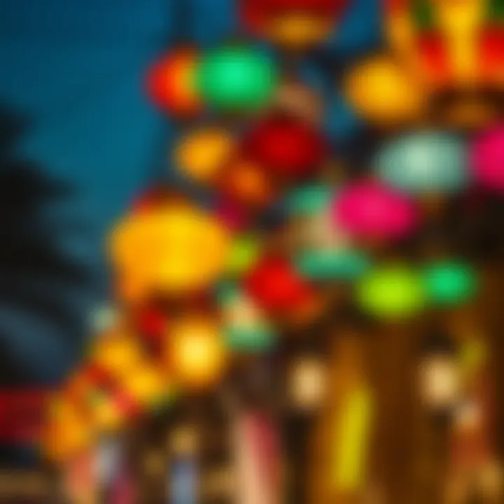 Vibrant Ramadan Lanterns Colorful Ramadan lanterns illuminating the streets