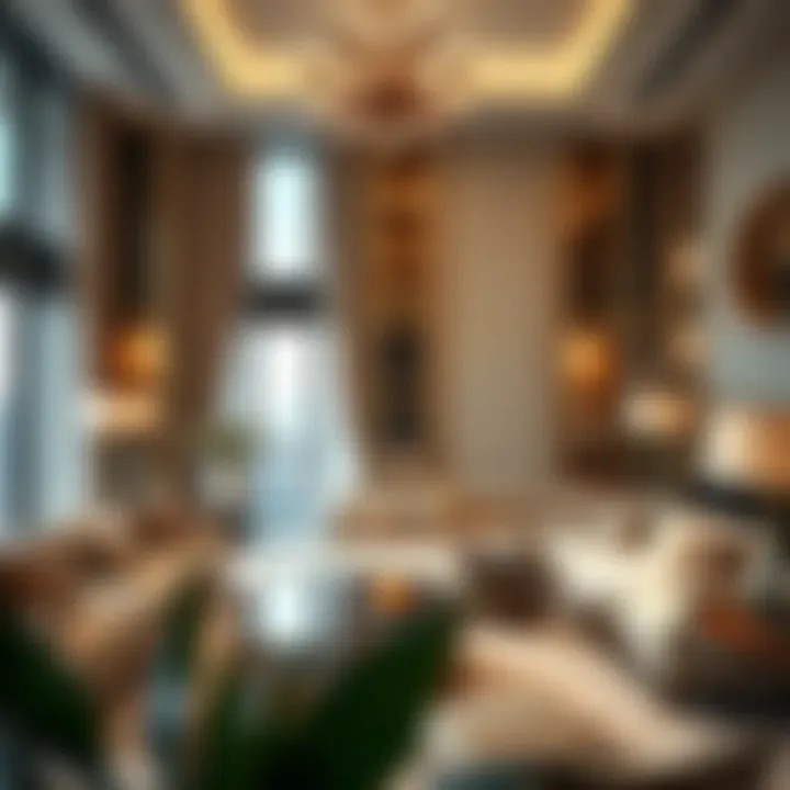 Luxurious Interior of Emaar Grande Luxurious interior design of a residence in Emaar Grande highlighting elegance and sophistication
