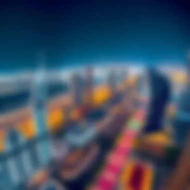 Aerial view of Internet City showcasing modern architecture