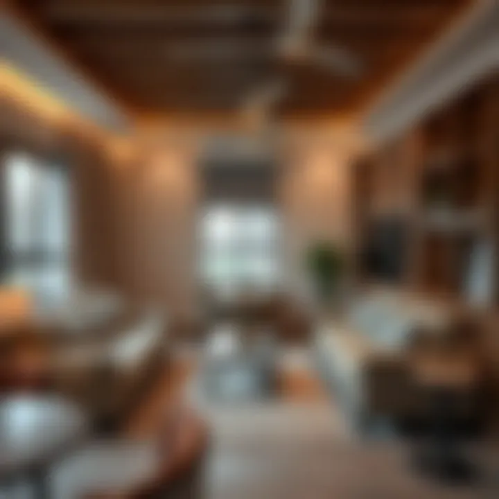 Common living area in a shared accommodation