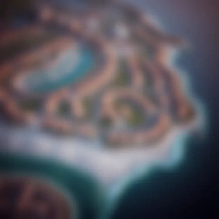 Aerial View of Al Marjan Island Aerial view of Al Marjan Island showcasing its unique layout and development