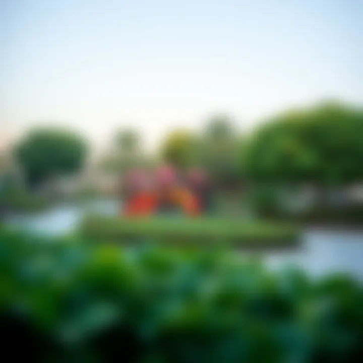 Community park in Al Nahda with lush greenery and recreational facilities