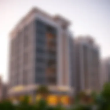 An elegant apartment complex representing the real estate options in Al Rashidiya