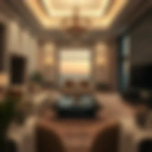 Luxurious interior of a holiday home in Dubai