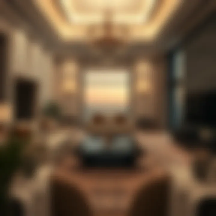 Luxurious interior of a holiday home in Dubai