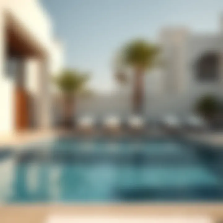 Relaxing pool area at Azco Holiday Homes