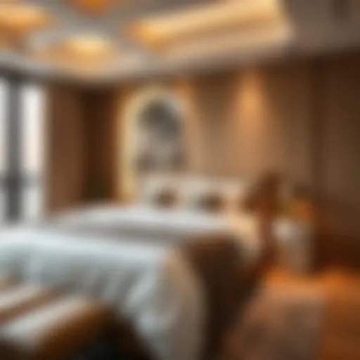 Cozy bed space interior showcasing comfortable bedding