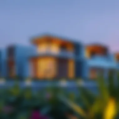 Trendy architectural designs in Blue Bay community