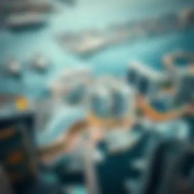 Aerial View of Dubai Marina Aerial view showcasing the vibrant Dubai Marina