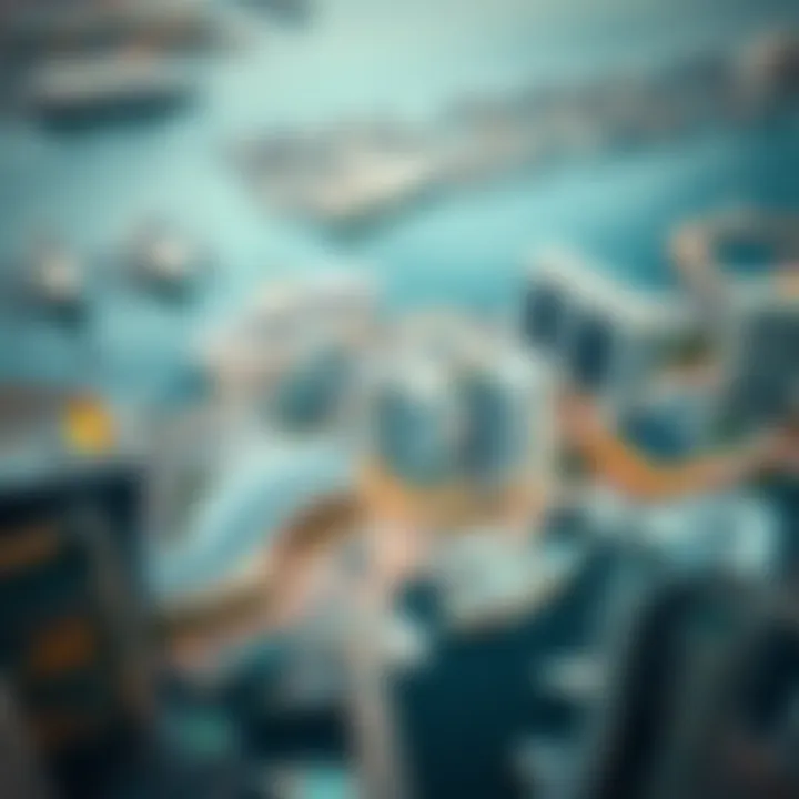 Aerial View of Dubai Marina Aerial view showcasing the vibrant Dubai Marina