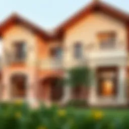 Exterior view of a luxurious chalet in Mamzar Park showcasing architectural beauty