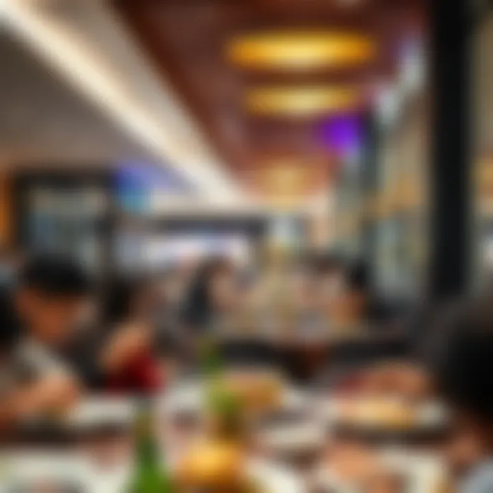 Vibrant Dining Experience at Nakheel Mall Diners enjoying their meals in a lively setting, capturing the essence of the dining experience at Nakheel Mall