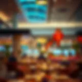 Interior view of a vibrant restaurant at Nakheel Mall showcasing modern decor and ambiance