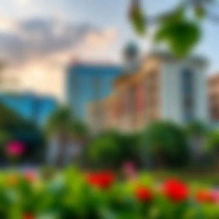 Nearby attractions and landmarks highlighting the vibrant surroundings of the hotel