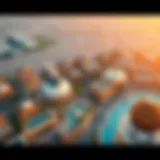 Aerial view of Dubai showcasing the blend of modern architecture and traditional elements