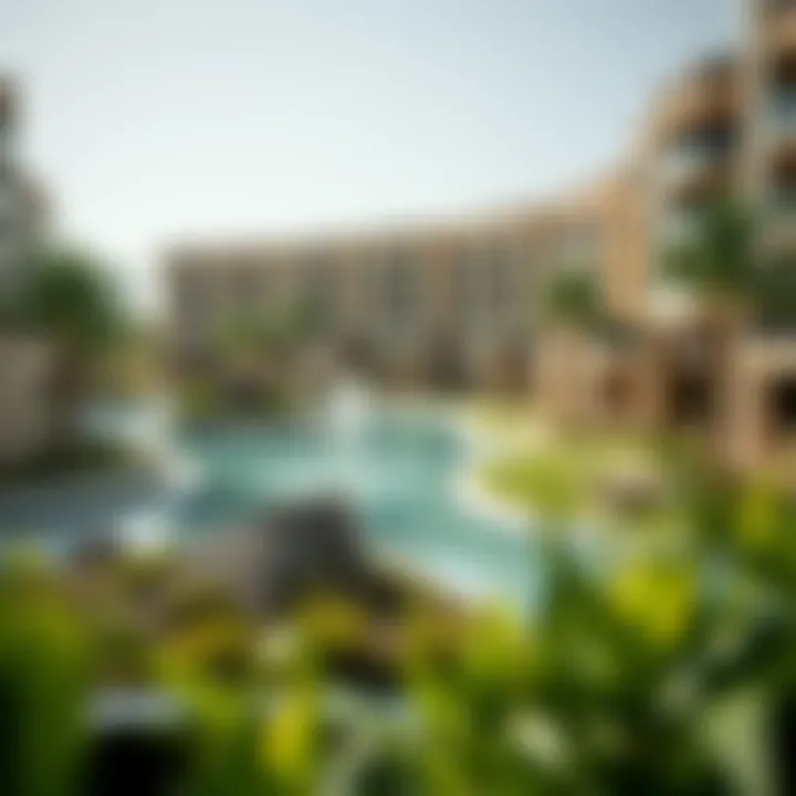 Luxury Residential Development in Dubai Oasis Luxurious residential development surrounded by greenery and water features
