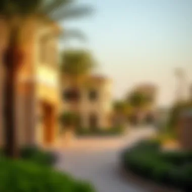 The surrounding neighborhoods enhancing the charm and accessibility of Dubai Village Park.