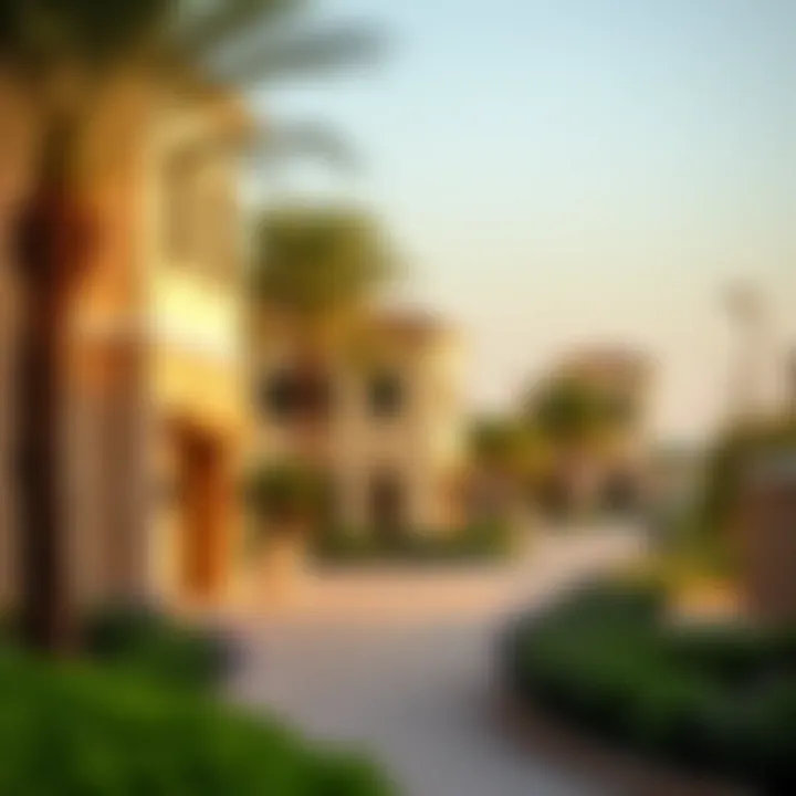 The surrounding neighborhoods enhancing the charm and accessibility of Dubai Village Park.