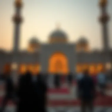 Cultural celebration at a mosque