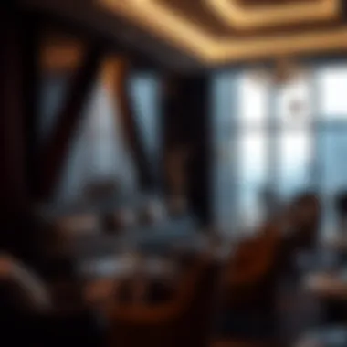 Luxurious seating area in the Emirates Business Lounge