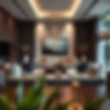 Elegant family room showcasing modern design with cozy seating