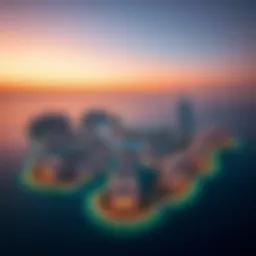 Aerial view of the Fronds showcasing their unique layout