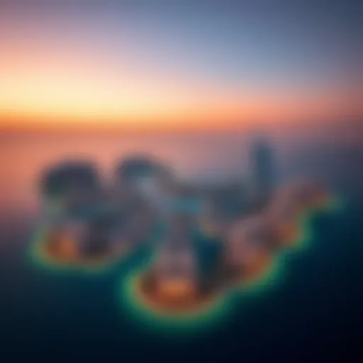 Aerial view of the Fronds showcasing their unique layout