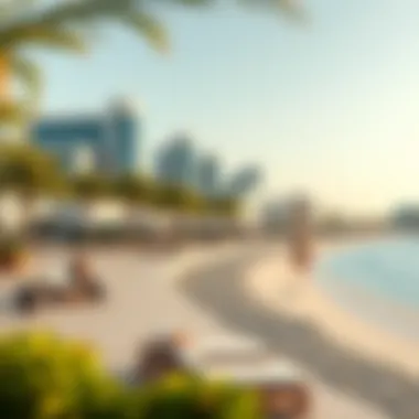 Vibrant lifestyle scene on the Fronds with beachfront