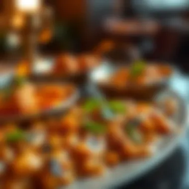 Close-up of Signature Indian Dishes A close-up of a plate featuring signature Indian dishes with aromatic spices