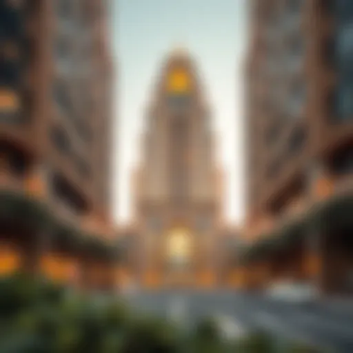 Architectural facade of Juma Al Majid Building