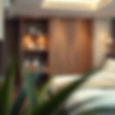 A detailed view of the amenities available in a JVC bed space.