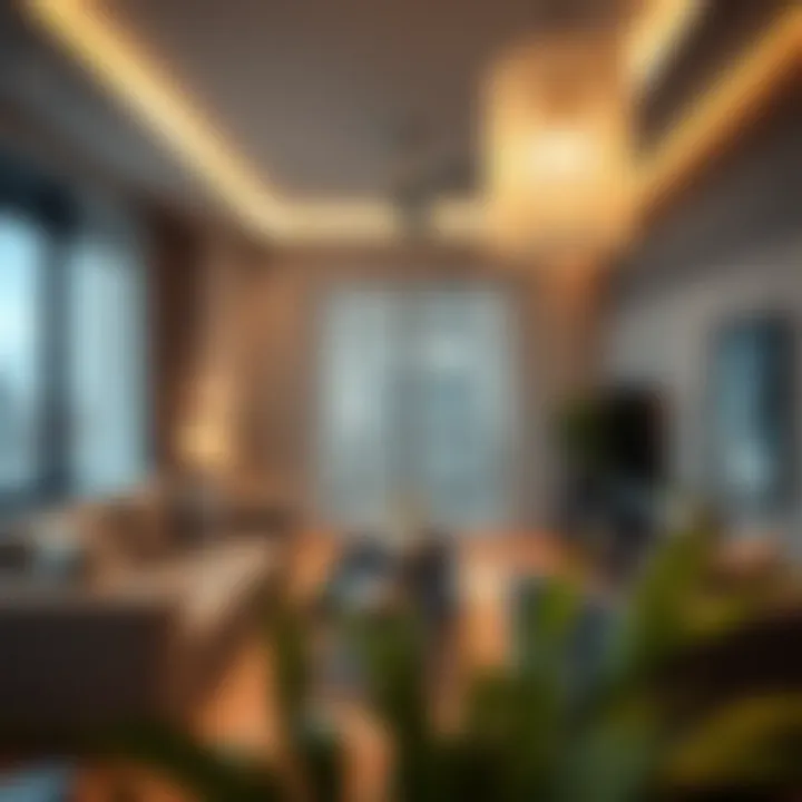 An inviting shared living space that highlights modern amenities in JVC.