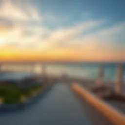 Stunning view of La Mer Beach at sunset