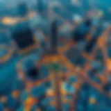 Aerial view showcasing the layout and structure of Dubai International City