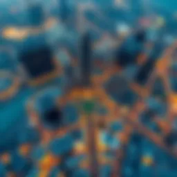 Aerial view showcasing the layout and structure of Dubai International City