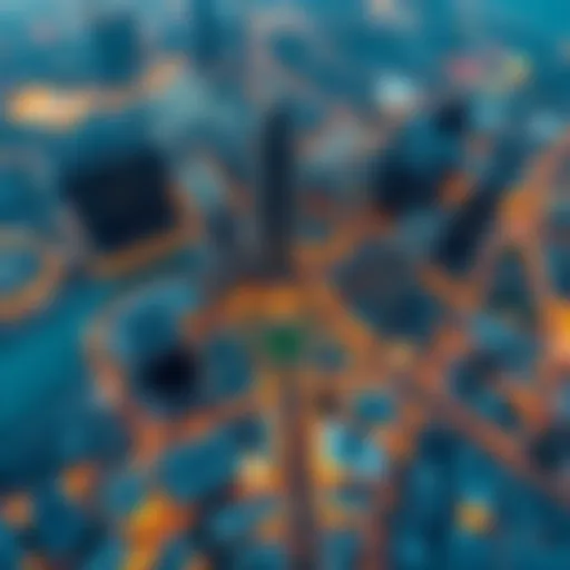 Aerial view showcasing the layout and structure of Dubai International City