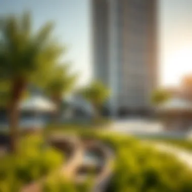 Community amenities and green spaces around Lynx Tower