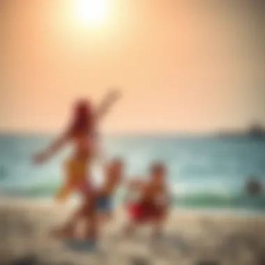 Family Fun at Mamzar Beach A family enjoying beach activities under the sun at Mamzar Beach