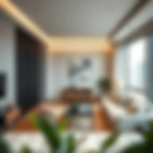 Modern studio apartment interior in Al Nahda 2, Dubai