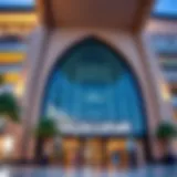 The stunning architectural facade of النخيل مول, showcasing modern design elements.