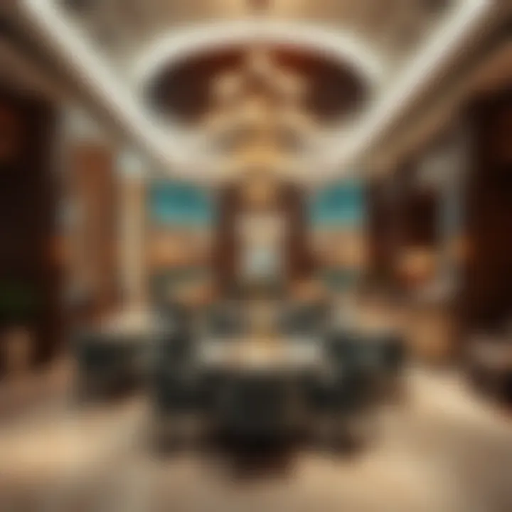 An elegant dining space within النخيل مول offering diverse culinary options.