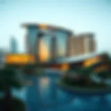 A panoramic view of a modern architectural marvel in Dubai showcasing innovative design