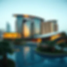 A panoramic view of a modern architectural marvel in Dubai showcasing innovative design