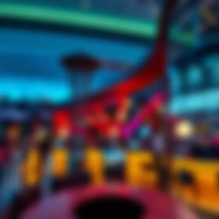 Vibrant leisure hub in Dubai with shopping and entertainment options