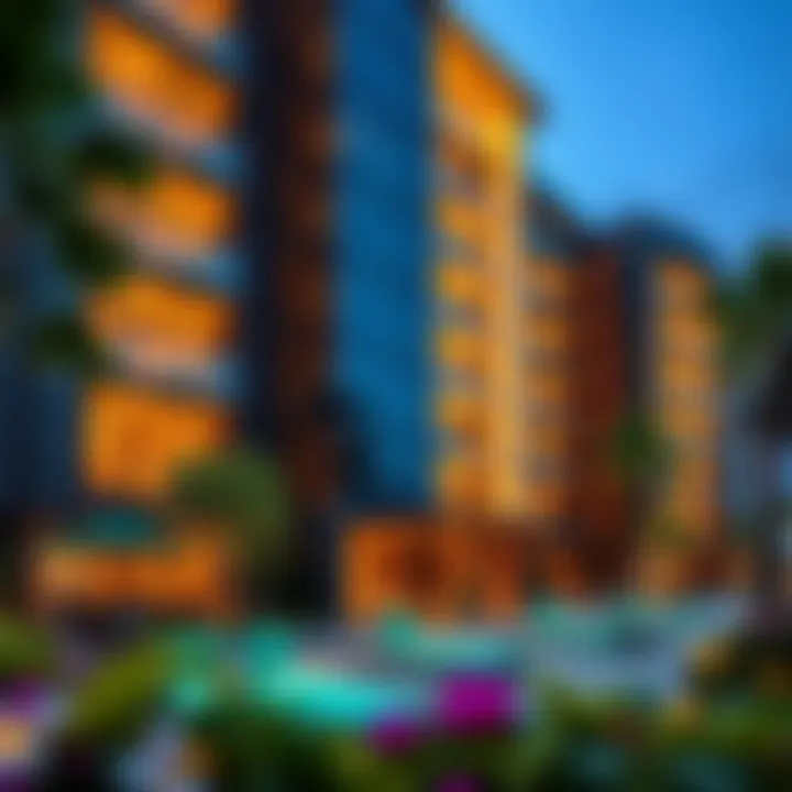 Stunning exterior view of Oasis Residence 2 showcasing its architectural design