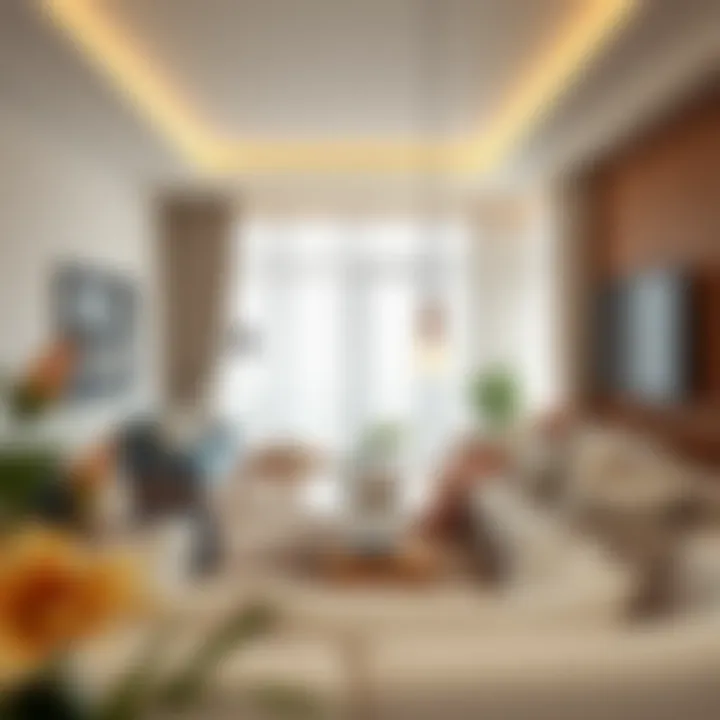 Cozy living area with natural light in a one-bedroom apartment