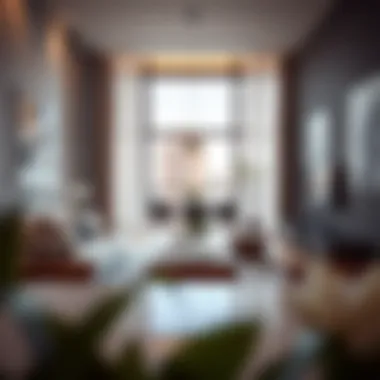 Modern one-bedroom apartment interior showcasing stylish decor