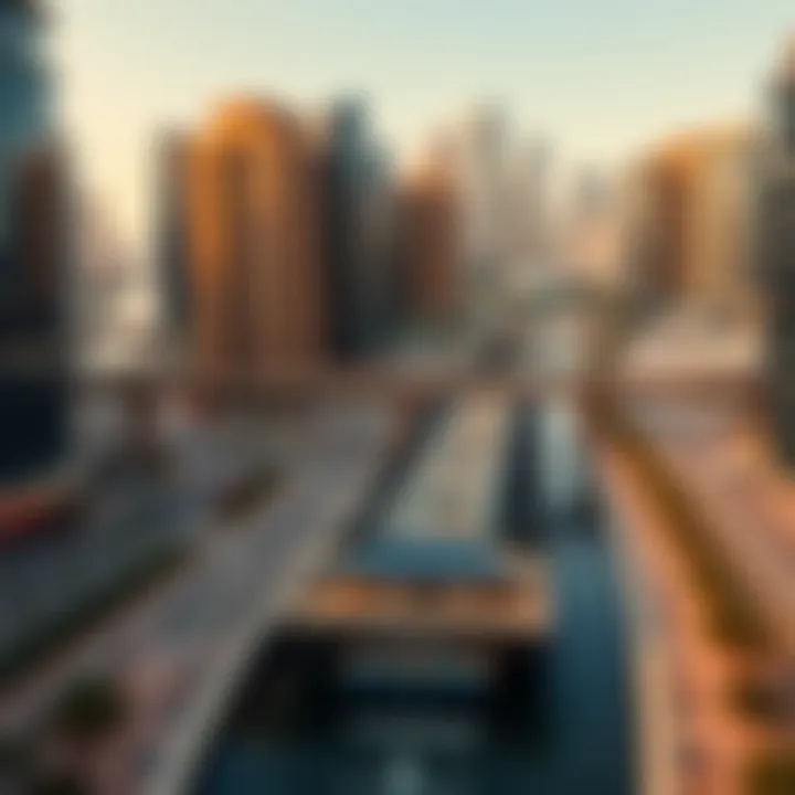 The surrounding landscape of One Canal, highlighting urban connectivity