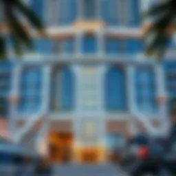 Architectural facade of the Palladium Building