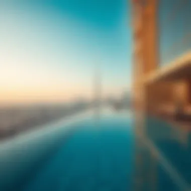 Infinity pool with skyline views at Park Lane Tower